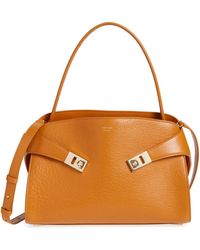 Ferragamo - Small Hug Grained Leather Top Handle Bag - Lyst