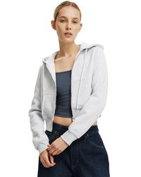 Cotton On - Premium Cropped Zip Through Hoodie - Lyst