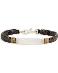 Caputo & Co. - Macrame Hammered Id Bracelet - Lyst