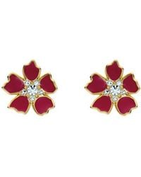 Ted Baker - Petinna Painted Flower Stud Earrings - Lyst