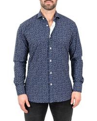 Maceoo - Einstein Paisley Print Stretch Button-Up Shirt - Lyst