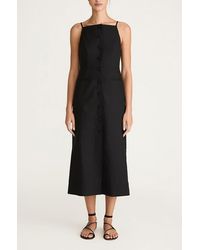 Rebecca Taylor - Structured Button Front Midi Dress - Lyst