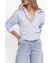 Petal & Pup - Vienne Stripe Tie Back Button-Up Shirt - Lyst