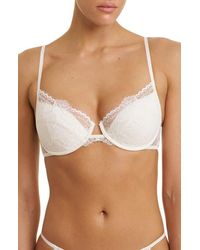 Natori - Fleur Padded Underwire Lace Demi Bra - Lyst