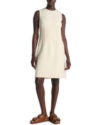 St. John - Corset Waist Sleeveless Stretch Crepe Shift Dress - Lyst