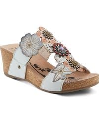 Spring Step - Prettypetals Platform Wedge Slide Sandal - Lyst