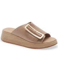 Chocolat Blu - Ela Platform Wedge Slide Sandal - Lyst