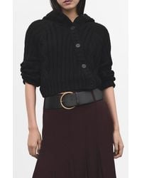 Mango - Asymmetric Knit Hoodie - Lyst