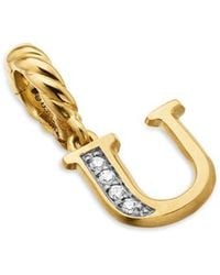 David Yurman - Pavé A Initial Pendant - Lyst