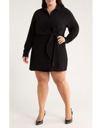 Nordstrom - Long Sleeve Faux Wrap Dress - Lyst