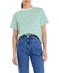 English Factory - Striped Cotton Jersey Short Sleeve T-shirt - Lyst