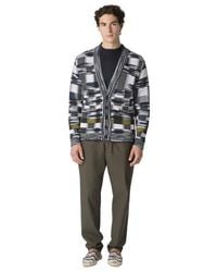 Missoni - Cotton-Blend Cardigan With Check Pattern - Lyst