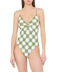 MILLY - Lemon Tile Ring One-Piece Swimsuit - Lyst