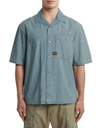 G-Star - Track Relaxed Fit Organic Cotton Camp Shirt - Lyst