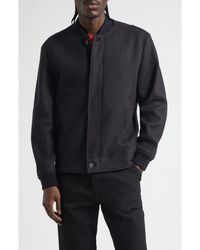 Sunspel - Boiled Wool Blend Jersey Bomber Jacket - Lyst
