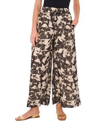 Vince Camuto - Floral Wide Leg Drawstring Pants - Lyst