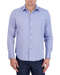 Robert Graham - Classic Fit Solid Cotton Button-up Shirt - Lyst