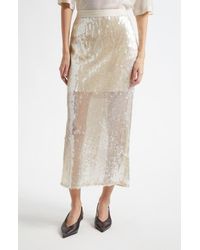 Twp - Sylkie Sequin Semisheer Silk Skirt - Lyst