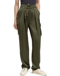 Scotch & Soda - Faye High Rise Relaxed Tapered Leg Paper Bag Utility Pant Pants - Lyst