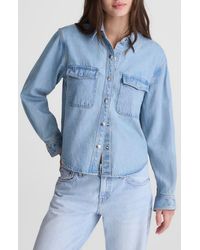 Madewell - Airy Denim Relaxed Shirt Jacket - Lyst