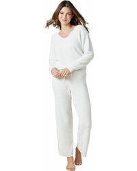 Softies - Solid Marshmallow V-Neck Lounge Set - Lyst