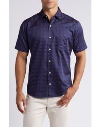 Peter Millar - Palmico Neat Short Sleeve Cotton Button-up Shirt - Lyst