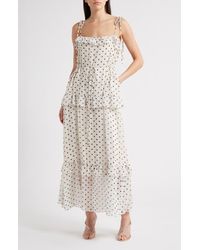 Julia Jordan - Polka Dot Tiered Maxi Dress - Lyst