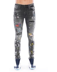 Cult Of Individuality - Punk Ripped Stretch Super Skinny Jeans - Lyst