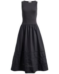 Reformation - Idelle Fit & Flare Stretch Organic Cotton Midi Dress - Lyst