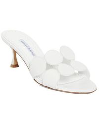 Manolo Blahnik - Haribalmu Kitten Heel Sandal - Lyst