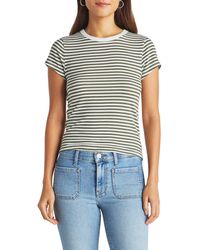 Splendid - Candice Stripe Linen Blend T-shirt - Lyst