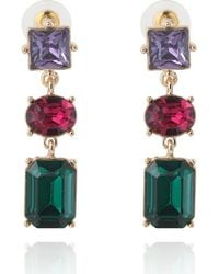 BCBGMAXAZRIA - Multi-Gem Drop Earrings - Lyst