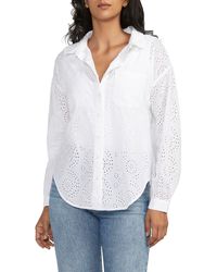 Jag Jeans - Relaxed Cotton Eyelet Button-up Shirt - Lyst