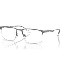 Emporio Armani - 55Mm Rectangle Optical Glasses - Lyst