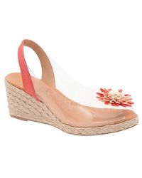 Andre Assous - Slingback Espadrille Peep Toe Wedge Sandal - Lyst