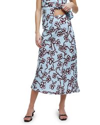 Madewell - The Layton Floral Midi Slip Skirt - Lyst