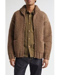 Visvim - Hand Knit Full Zip Wool & Cashmere Cardigan - Lyst