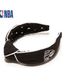 Lele Sadoughi - Nba Brooklyn Nets Embroidered Headband - Lyst