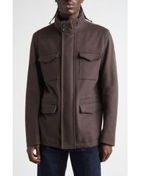 Herno - Water Resistant Wool & Cashmere Field Jacket - Lyst