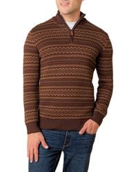 Hope & Henry - Organic Half Zip Intarsia Pullover Sweater - Lyst