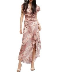 AllSaints - Brea Cascade Floral Paisley Dress - Lyst