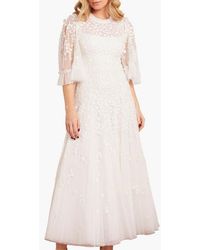 Needle & Thread - Scatter Blossom Round Neck Ankle Gown - Lyst
