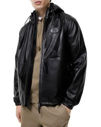 Burberry - Leather Clapton Hooded Jacket - Lyst