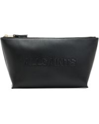 AllSaints - Emile Leather Zip Pouch - Lyst