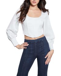 Guess - Isabel Long Sleeve Corset Top - Lyst