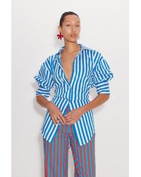 Simon Miller - Loch Poplin Tie Back Button Up Shirt - Lyst
