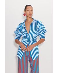 Simon Miller - Loch Poplin Tie Back Button Up Shirt - Lyst