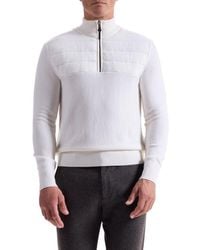 Bugatchi - Merino Wool Quarter Zip Polo Sweater - Lyst