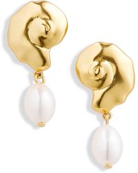 Madewell - Freshwater Pearl Shell Drop Earrings - Lyst