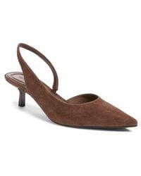 Open Edit - Corina Slingback Half D'Orsay Pointed Toe Kitten Heel Pump - Lyst